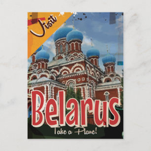 Cartão Postal Cartaz de Viagem Antigo da Bielorrússia