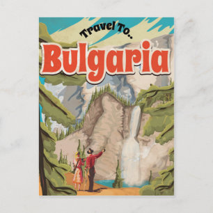 Cartão Postal Cartaz de Viagem Antigo da Bulgária