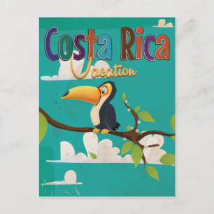 Cartão Postal Cartaz de Viagem Antigo da Costa Rica