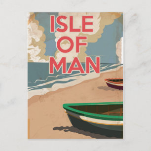 Cartão Postal Cartaz de Viagem Antigo da Ilha de Man