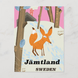 Cartão Postal Cartaz de viagem antigo da Jämtland Suécia