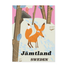 Cartaz de viagem antigo da Jämtland Suécia
