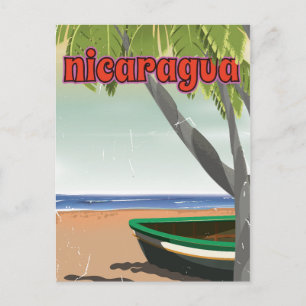 Cartão Postal Cartaz de viagem antigo da Nicarágua.
