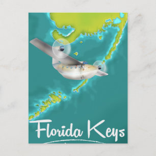 Cartão Postal Cartaz de viagem antigo das Florida Keys