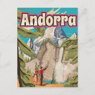 Cartão Postal Cartaz de Viagem Antigo de Andorra