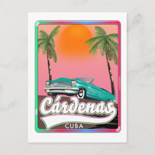 Cartão Postal Cartaz de viagem antigo de Cárdenas Cuba