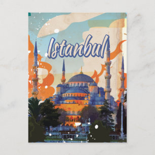 Cartão Postal Cartaz de Viagem Antigo de Istambul