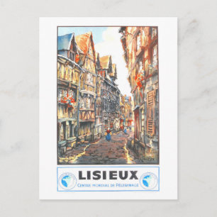 Cartão Postal Cartaz de Viagem Antigo de Lisieux