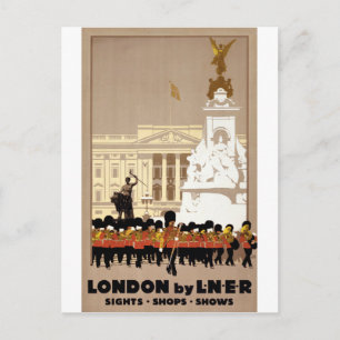 Cartão Postal Cartaz de Viagem Antigo de Londres Restaurado