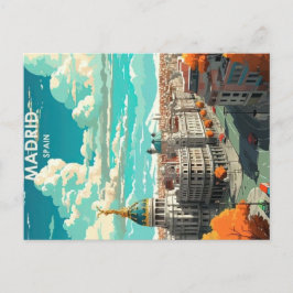 Cartão Postal cartaz de viagem antigo de madrid espanha