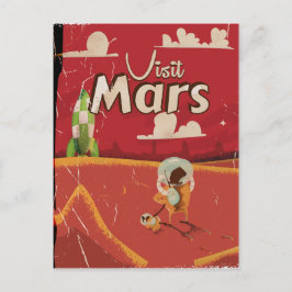 Cartão Postal Cartaz de Viagem Antigo de Marte