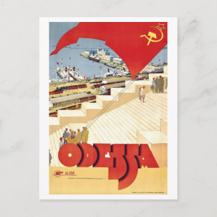 Cartão Postal Cartaz de Viagem Antigo de Odessa