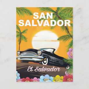 Cartão Postal Cartaz de viagem antigo de San Salvador
