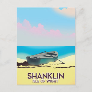 Cartão Postal Cartaz de viagem antigo de Shanklin, Ilha de Wight