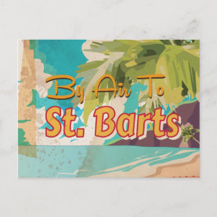 Cartão Postal Cartaz de Viagem Antigo de St. Barts