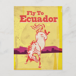 Cartão Postal Cartaz de Viagem Antigo do Equador
