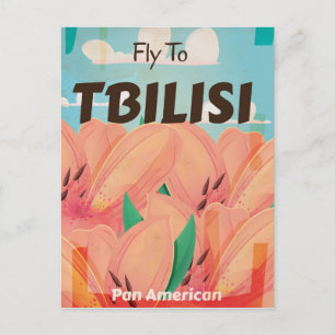 Cartão Postal Cartaz de Viagem Antigo Tbilisi Geórgia