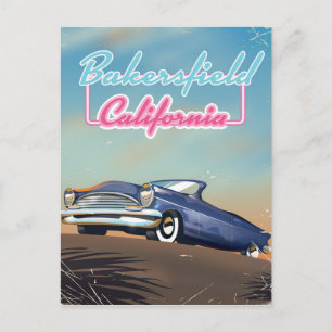 Cartão Postal cartaz de viagem Bakersfield Califórnia