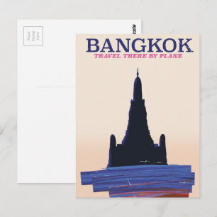 Cartão Postal Cartaz de viagem Bangkok Wat Poh