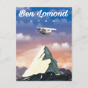 Cartão Postal Cartaz de viagem Ben Lomond,Utah