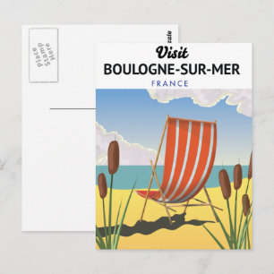 Cartão Postal Cartaz de viagem Boulogne-sur-Mer frança