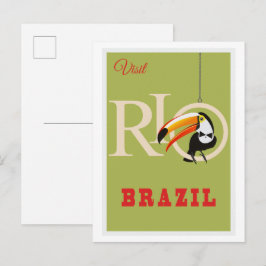 Cartão Postal Cartaz de Viagem Brasil