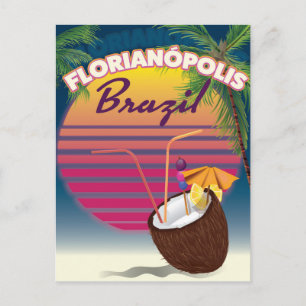 Cartão Postal Cartaz de viagem brasileiro Florianópolis