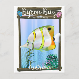 Cartão Postal Cartaz de viagem Byron Bay Austrália.