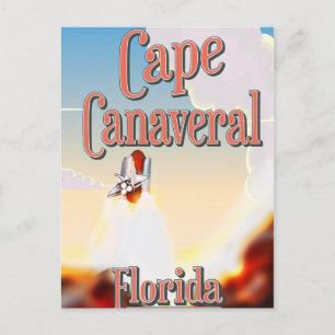 Cartão Postal cartaz de viagem cabo canaveral
