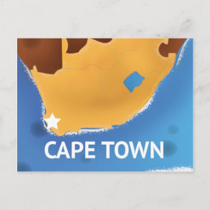 Cartão Postal Cartaz de viagem Cidade do Cabo sul da África