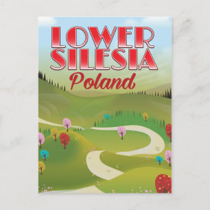 Cartão Postal cartaz de viagem da Baixa Silésia Polônia