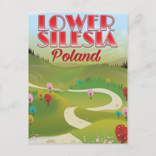 Cartão Postal cartaz de viagem da Baixa Silésia Polônia