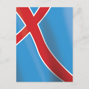 Cartão Postal cartaz de viagem da bandeira da Noruega