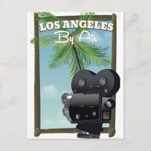 Cartão Postal Cartaz de viagem da câmera de cinema de Los Angele