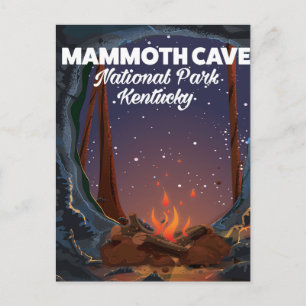 Cartão Postal cartaz de viagem da caverna Mammoth em Kentucky