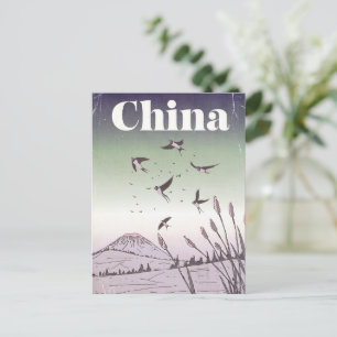 Cartão Postal Cartaz de Viagem da China Antiga