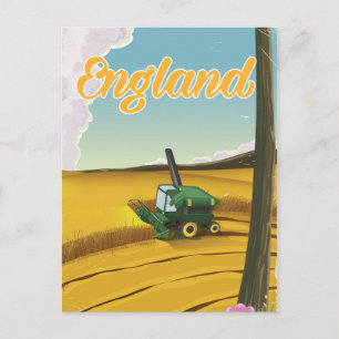Cartão Postal cartaz de viagem da colheitadeira Inglaterra