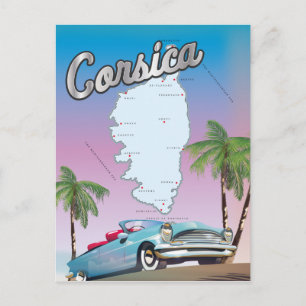 Cartão Postal cartaz de viagem da Córsega