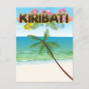 Cartão Postal cartaz de viagem da ilha de Kiribati