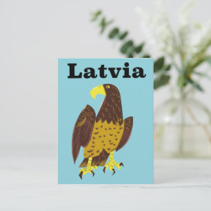 Cartão Postal Cartaz de viagem da Letônia.