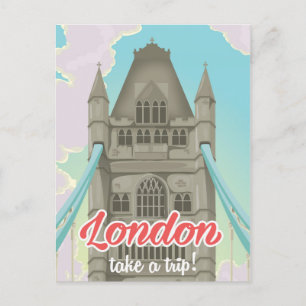 Cartão Postal Cartaz de viagem da London Tower Bridge