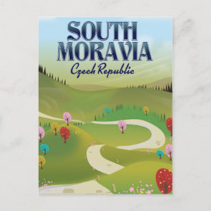 Cartão Postal cartaz de viagem da morávia do sul república tchec