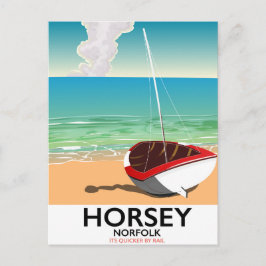 Cartão Postal Cartaz de viagem da praia de Horsey Norfolk