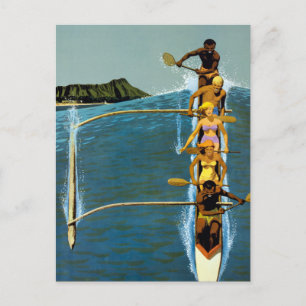 Cartão Postal Cartaz de Viagem da United Air Lines para o Havaí