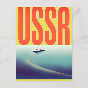 Cartão Postal Cartaz de viagem da URSS Soviética