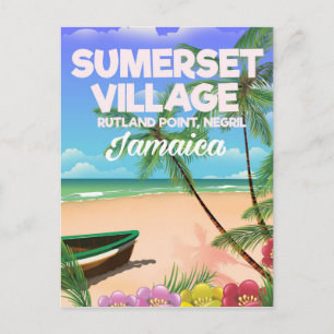 Cartão Postal Cartaz de viagem da Vila Sumerset Jamaica