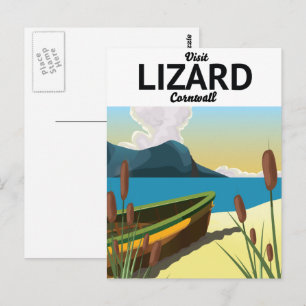 Cartão Postal Cartaz de viagem de beira-mar de Lizard