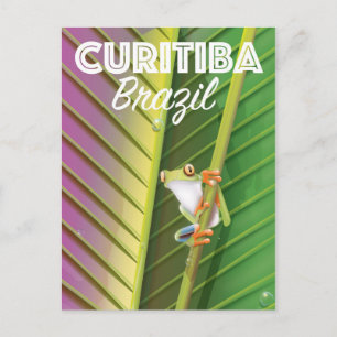 Cartão Postal Cartaz de viagem de Curitiba, Brasil