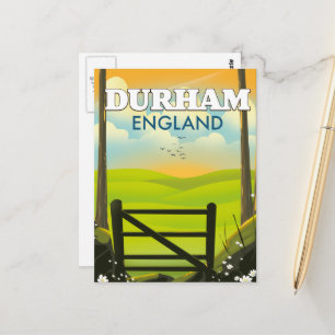 Cartão Postal Cartaz de viagem de Durham Inglaterra