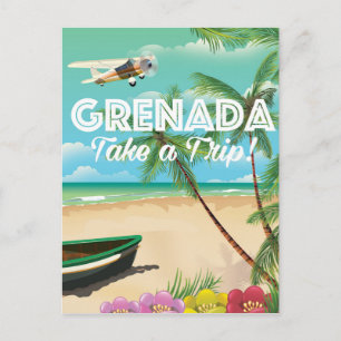 Cartão Postal Cartaz de Viagem de Férias Antigas de Granada